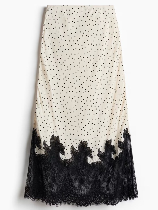 H&M Dresses & Skirts - H&M Lace-trimmed skirt